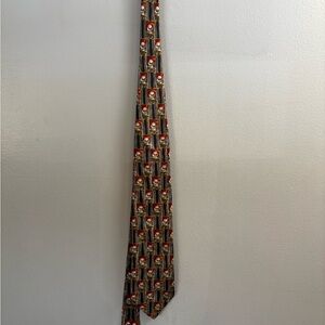 Dunhill Black and Red Geometric Tie